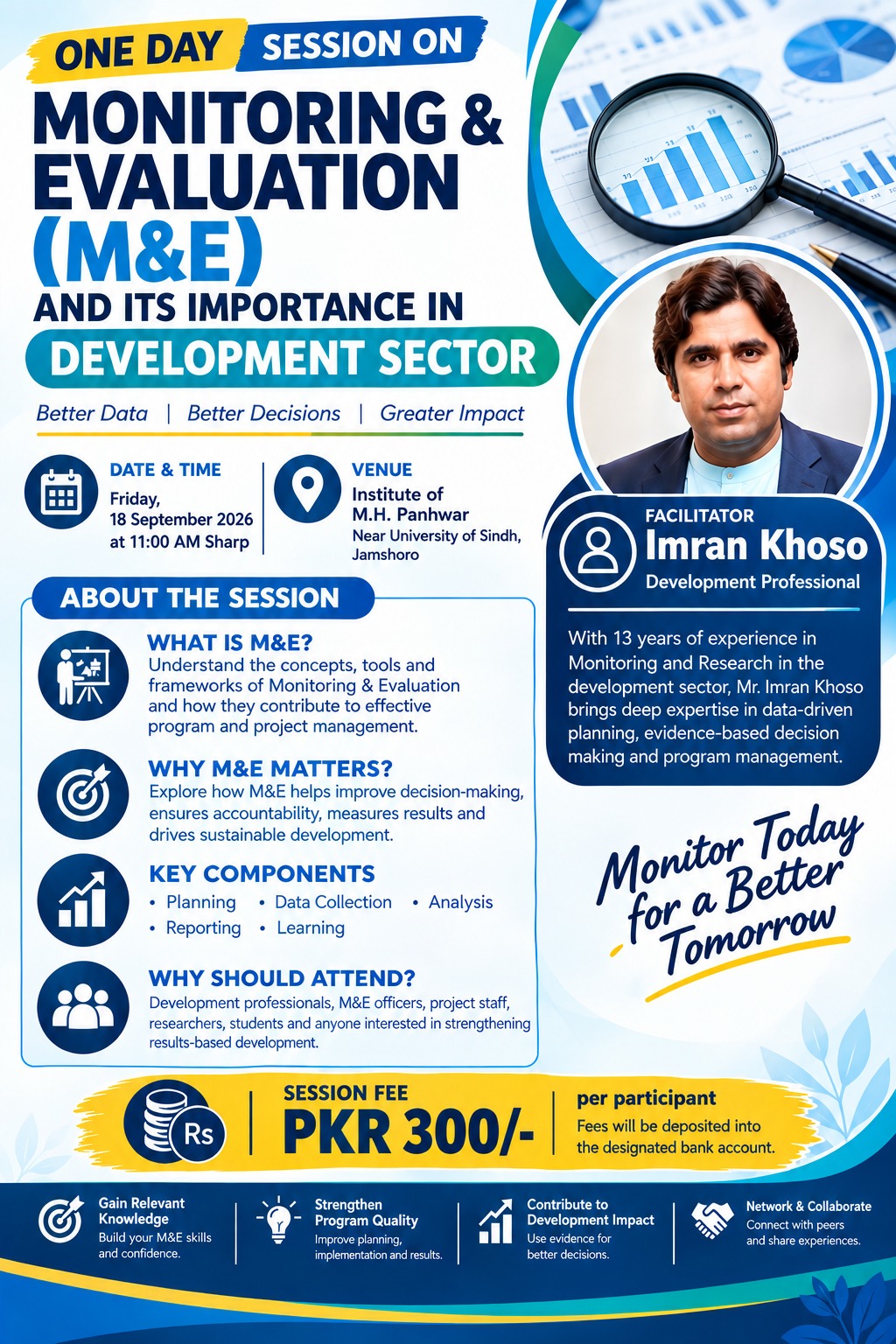 One Day Session on Monitoring & Evaluation (M&E) and Its Importance in Development Sector | TalentCore Global